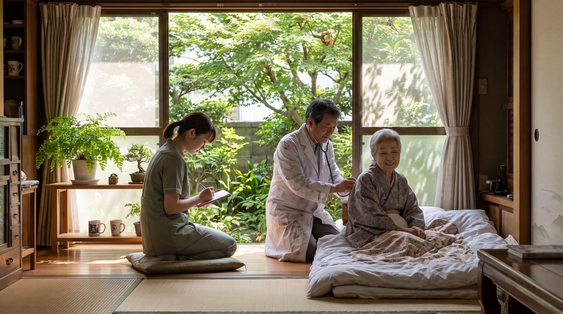 医師と看護師がご自宅を訪問している様子